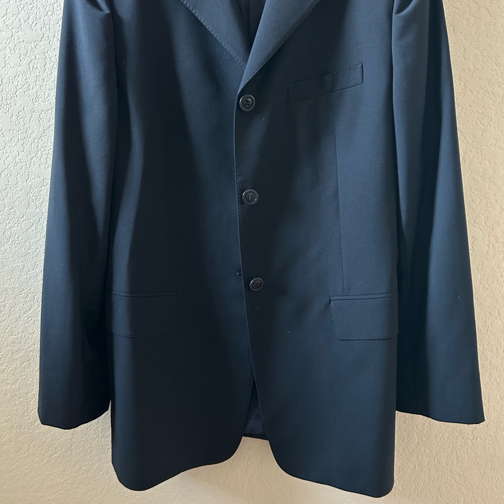 Faconnable Women’s Black Blazer Three-Button Notched Lapel Collar Size 6 - Picture 3 of 13